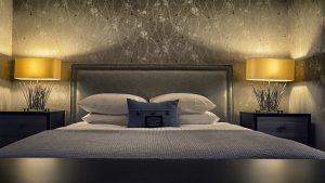 Guest room with bed at Hockley Valley Resort